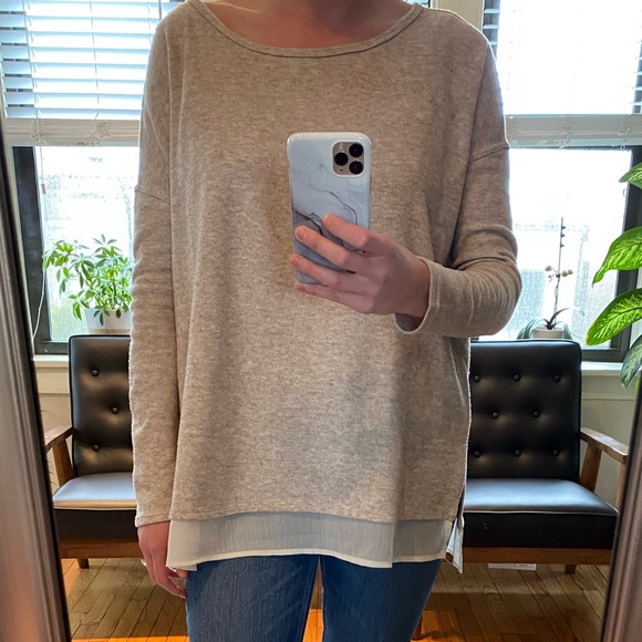 silence + noise Tan Sweater - Picture 4 of 4